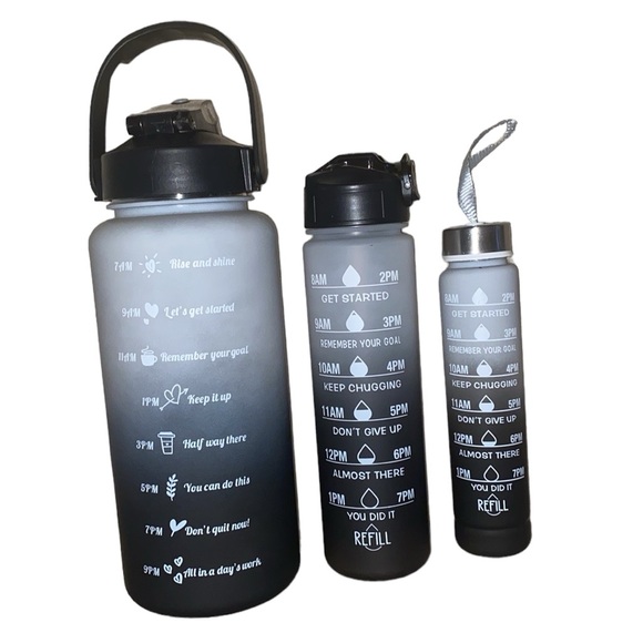 NEW set of 3 motivational water/sport bottles. Unisex - Picture 10 of 11